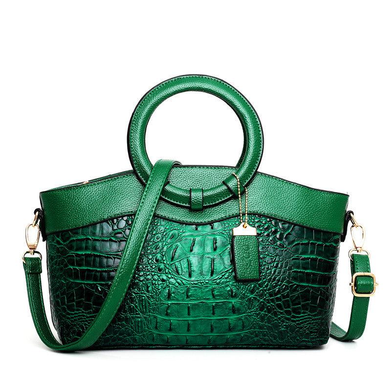 Damen Handtasche mit Krokodilprägung - Elegantes Accessoire