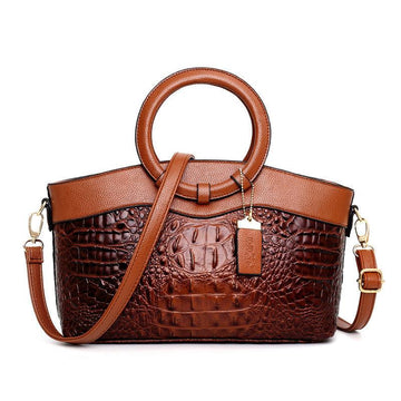 Damen Handtasche mit Krokodilprägung - Elegantes Accessoire
