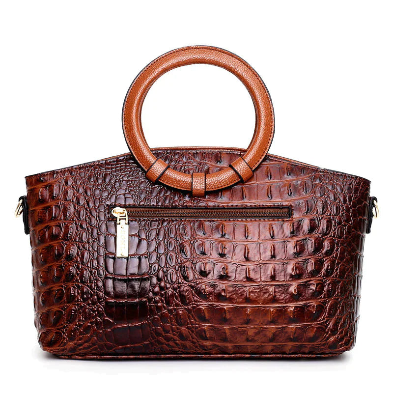 Damen Handtasche mit Krokodilprägung - Elegantes Accessoire