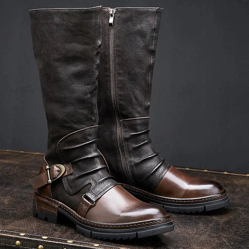 Elegante und Robuste Kniehohe Stiefel für Herren | Leo