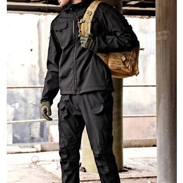 Herren Outdoor Wasserdichtes 2-teiliges Set - Kapuzenjacke & Cargohose