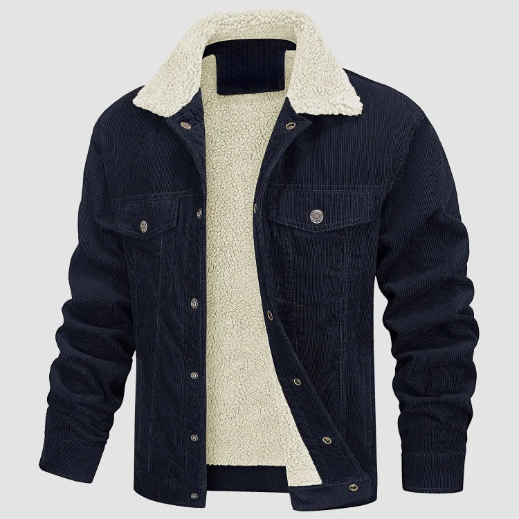 Men's Corduroy Winter Jacket - Cozy & Stylish