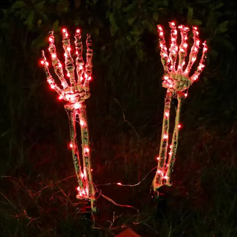 Skelett Arm Solarleuchten - LED Gartenstecker Halloween Dekoration