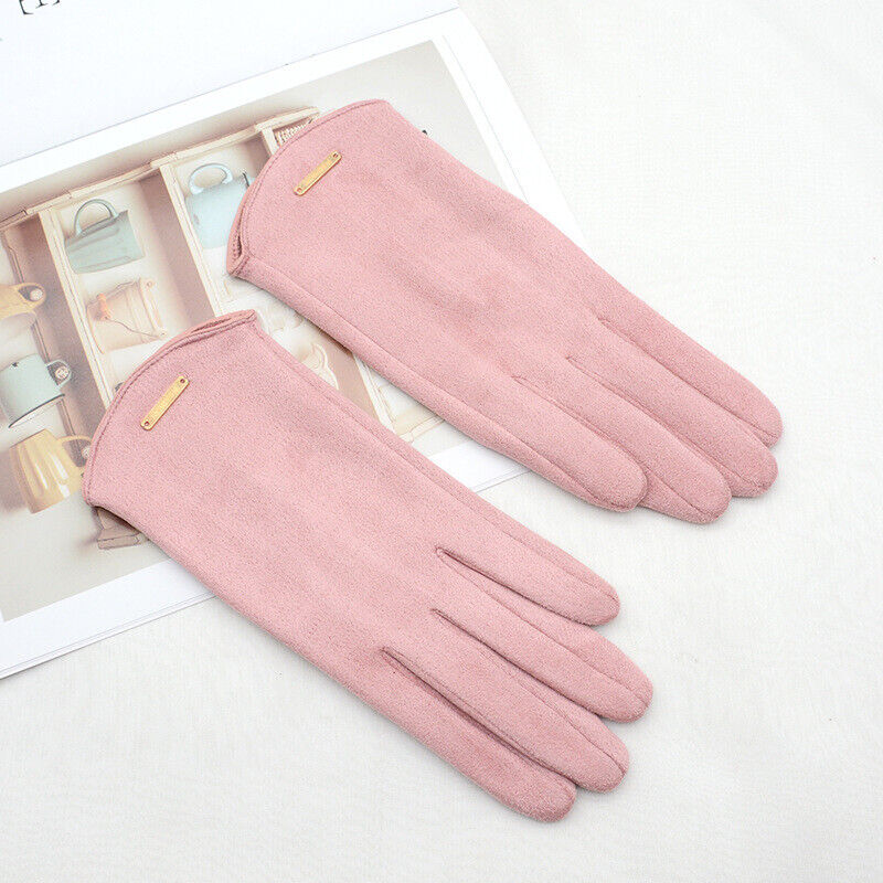 Damen Touchscreen-Winterhandschuhe - Geschmeidiges Finish und Metall-Akzent