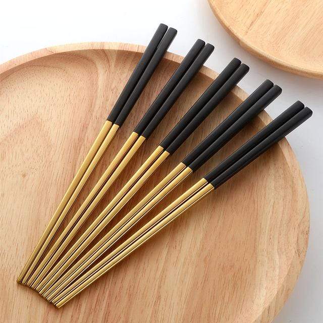 Chopsticks Set – Two-Tone Metal