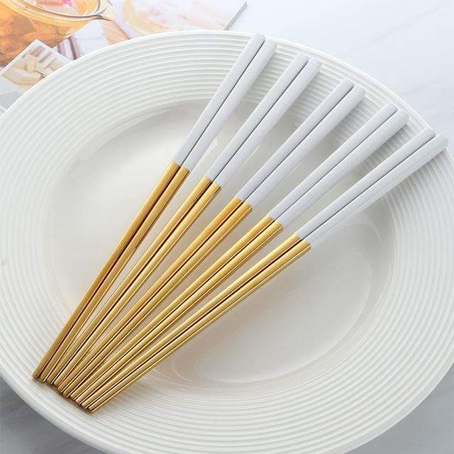 Chopsticks Set – Two-Tone Metal