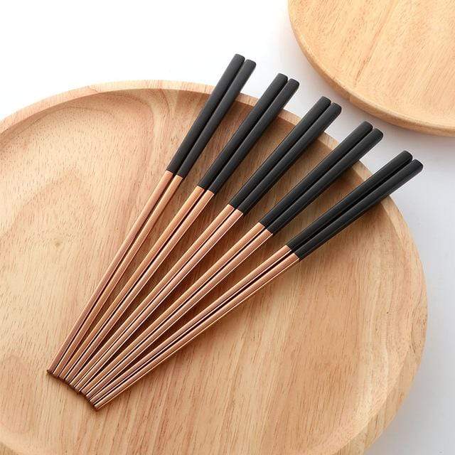 Chopsticks Set – Two-Tone Metal