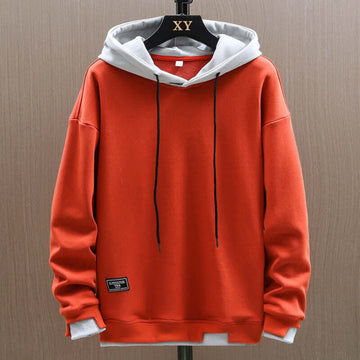 Herren Zwei-Ton Hoodie – Entspannte Passform mit kontrastierendem Lagen-Look