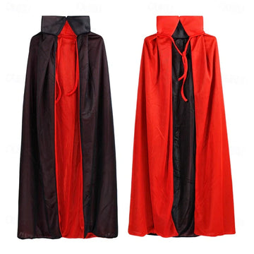 Disfraz de capa de vampiro reversible unisex para Halloween - Cuello alto y bicolor