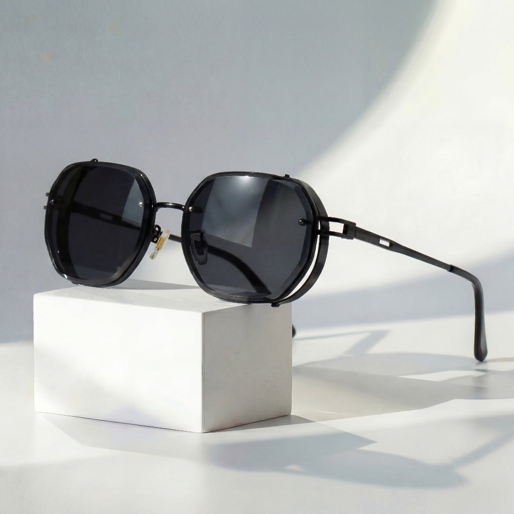 Herren Retro Aviator Sonnenbrille Metallrahmen und Verlaufgläser