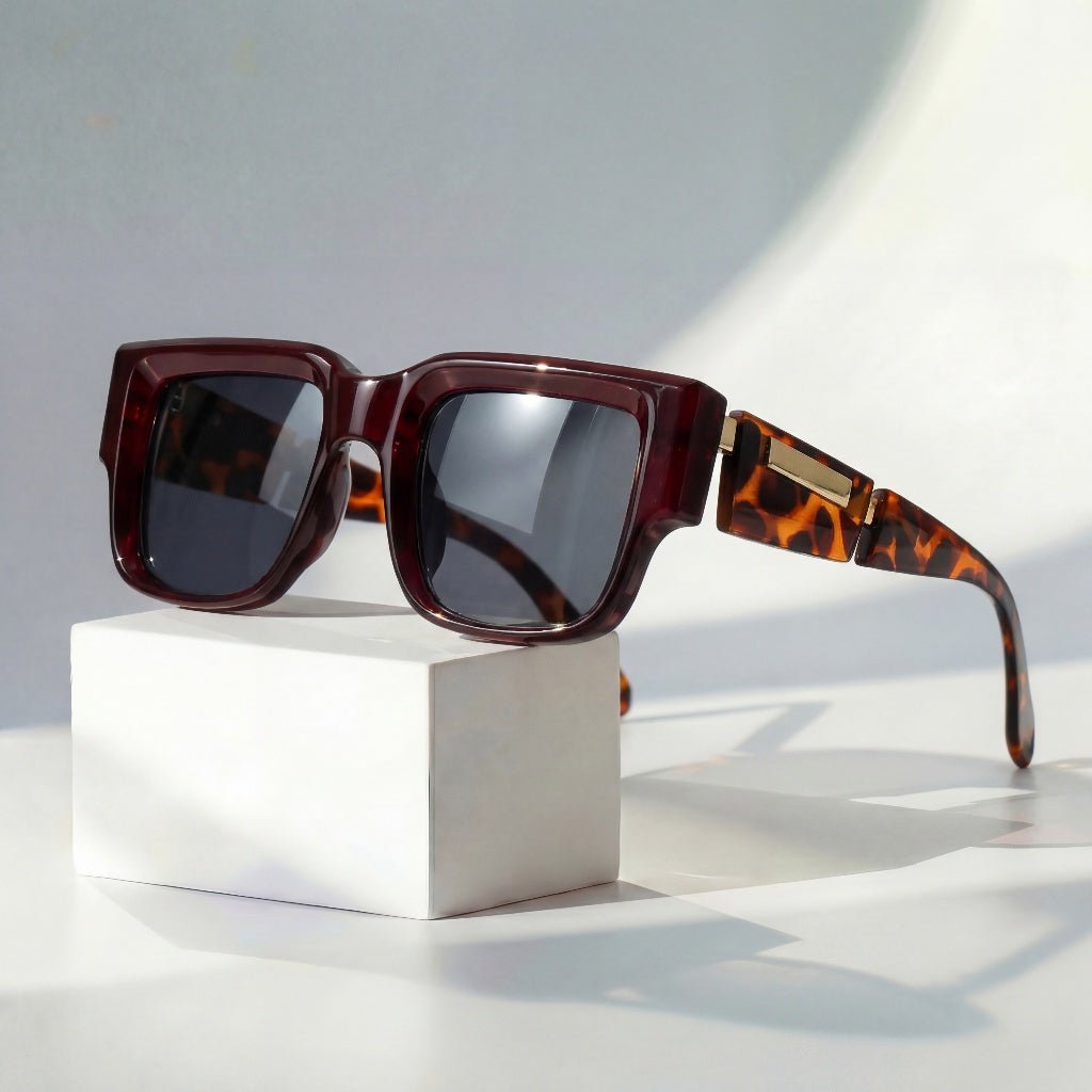 Damen Quadratische Sonnenbrille Mattes Finish Und UV400 Schutz