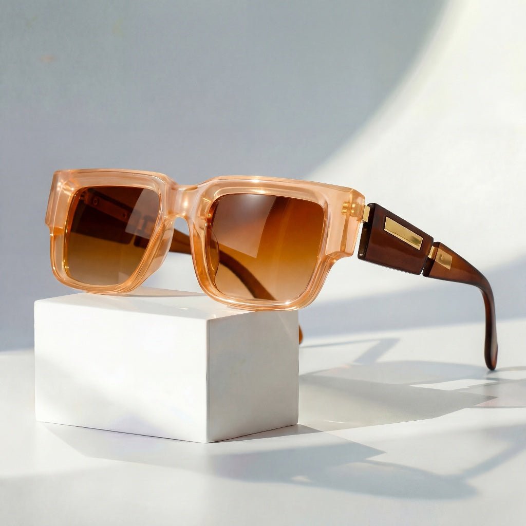 Damen Quadratische Sonnenbrille Mattes Finish Und UV400 Schutz