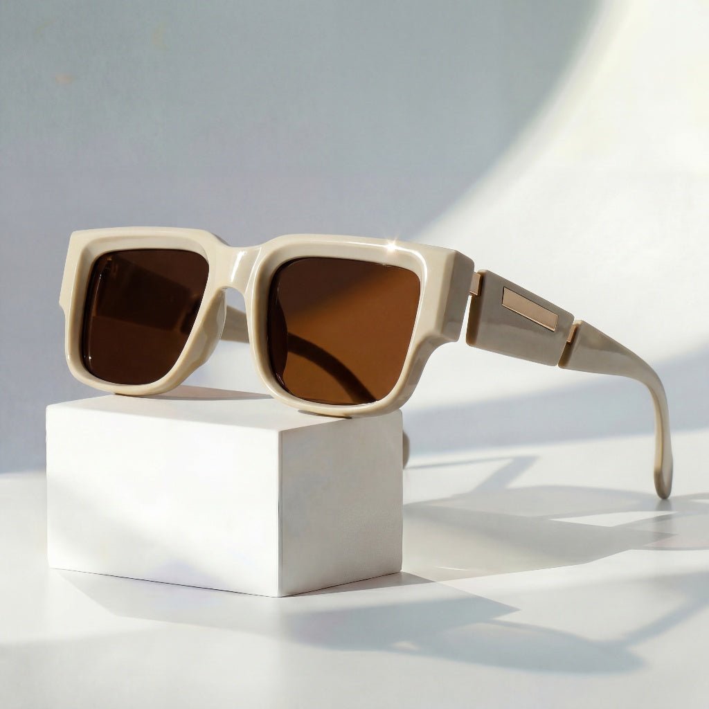 Damen Quadratische Sonnenbrille Mattes Finish Und UV400 Schutz