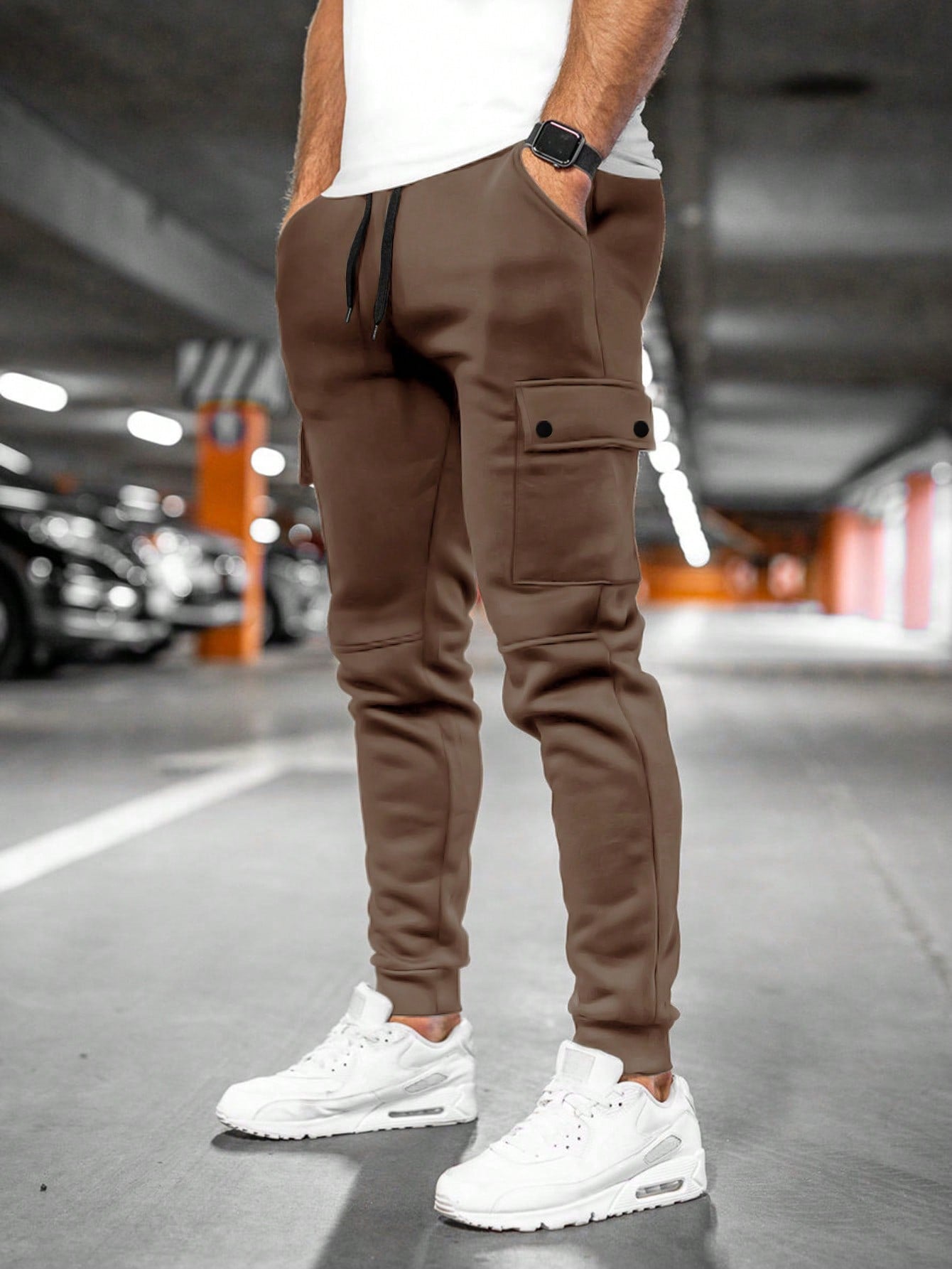 Herren Slim Fit Cargo-Jogger - Schmal Zulaufend & Kordelzug